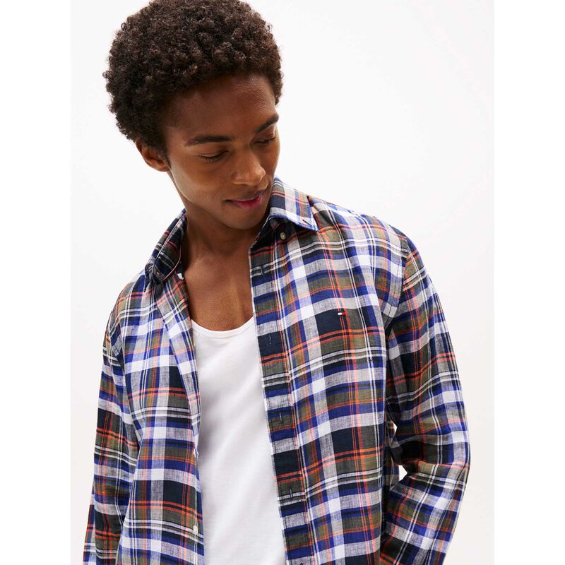 Tommy Hilfiger Regular Fit Check Pure Linen Shirt image number 2